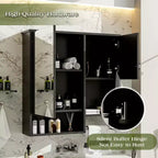 GDFStudio Mazie 29'' Modern Wall Bathroom Medicine Cabinet with Mirror, Shelves and Towels Bar