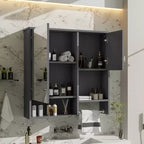 GDFStudio Mazie 29'' Modern Wall Bathroom Medicine Cabinet with Mirror, Shelves and Towels Bar