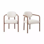 Christopher Knight Home Sumin Sedie da Pranzo Imbottite Moderne in Metallo con Schienale (Set di 2)
