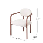 Christopher Knight Home Sumin Sedie da Pranzo Imbottite Moderne in Metallo con Schienale (Set di 2)