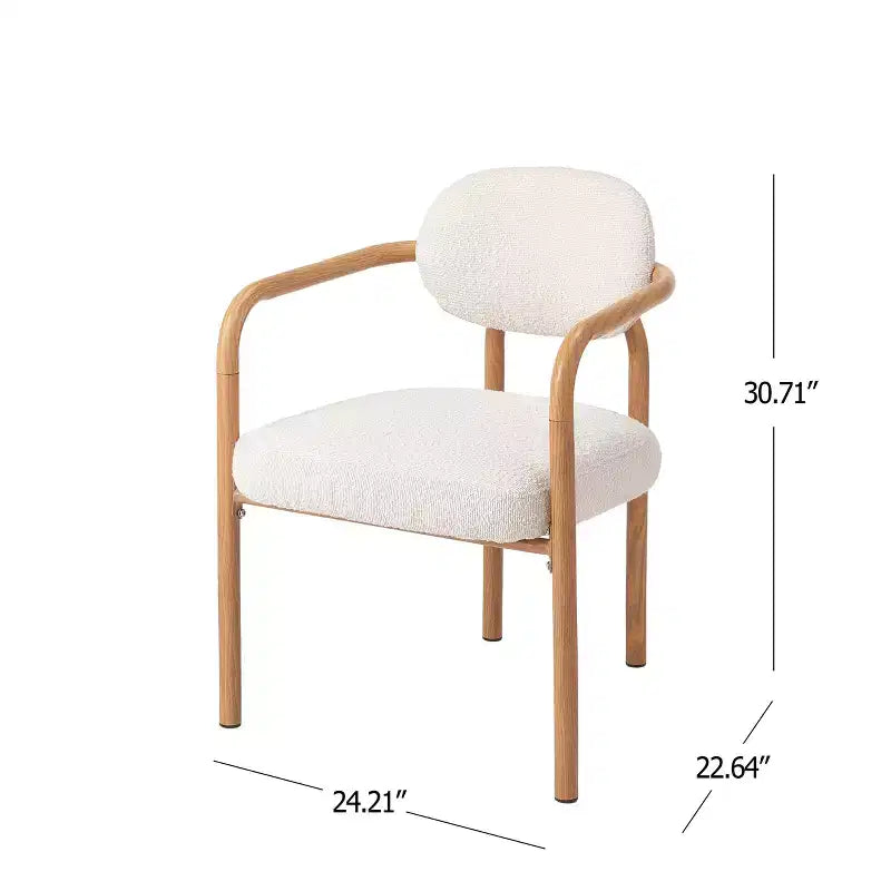 Christopher Knight Home Sumin Sedie da Pranzo Imbottite Moderne in Metallo con Schienale (Set di 2)