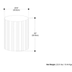 Doncaster 16 inch Wide Solid Mango Boho Contemporary End Table, Assembled