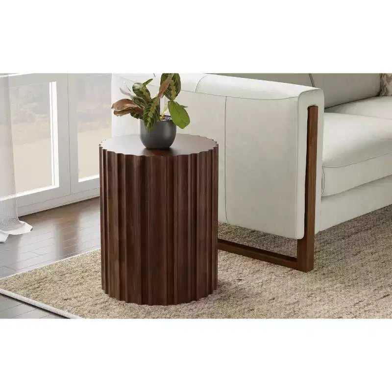 Doncaster 16 inch Wide Solid Mango Boho Contemporary End Table, Assembled