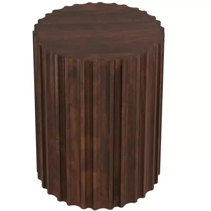 Doncaster 16 inch Wide Solid Mango Boho Contemporary End Table, Assembled