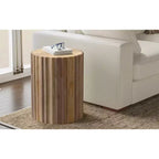 Doncaster 16 inch Wide Solid Mango Boho Contemporary End Table, Assembled