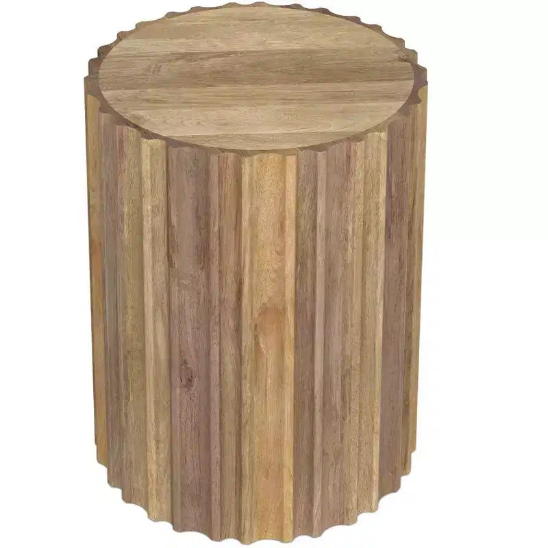 Doncaster 16 inch Wide Solid Mango Boho Contemporary End Table, Assembled
