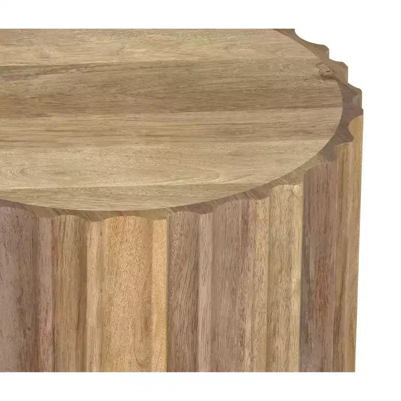 Doncaster 16 inch Wide Solid Mango Boho Contemporary End Table, Assembled