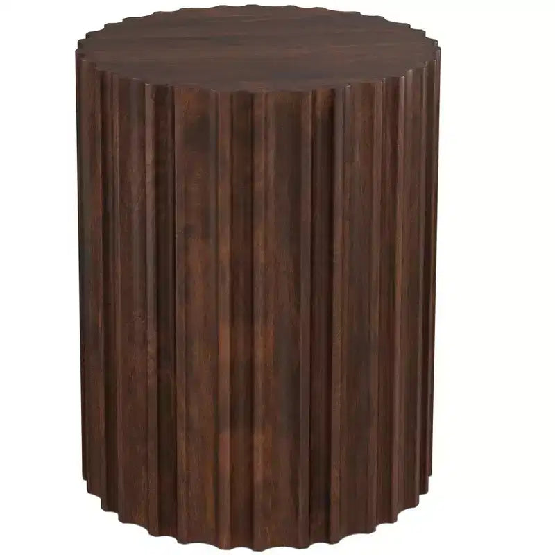 Doncaster 16 inch Wide Solid Mango Boho Contemporary End Table, Assembled