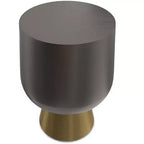 Neal Contemporary 14 inch Wide Cast Aluminum Side Table in Antique Bronze/Antique Brass, Fully Assembled