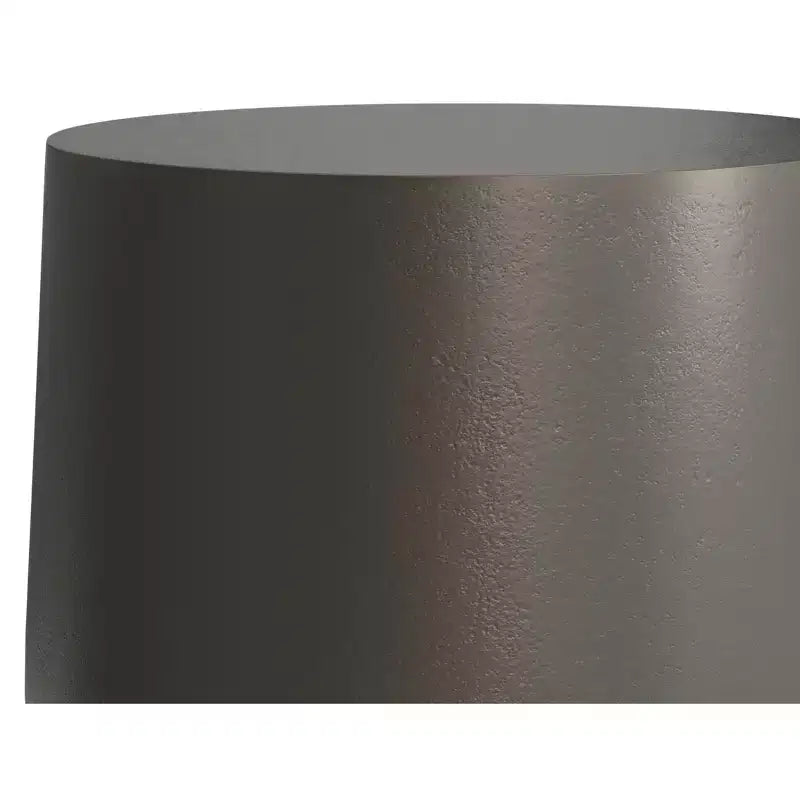 Neal Contemporary 14 inch Wide Cast Aluminum Side Table in Antique Bronze/Antique Brass, Fully Assembled