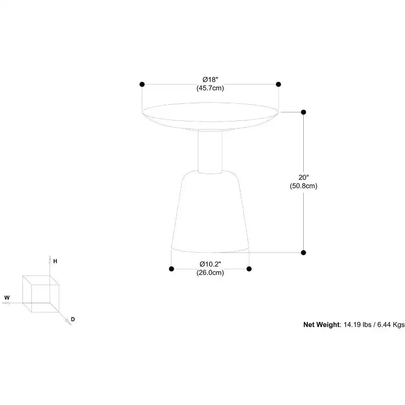 Kessler SOLID MANGO WOOD 18 inch Wide Round Contemporary Side Table in White Wash, Fully Assembled