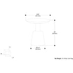 Kessler SOLID MANGO WOOD 18 inch Wide Round Contemporary Side Table in White Wash, Fully Assembled