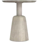 Kessler SOLID MANGO WOOD 18 inch Wide Round Contemporary Side Table in White Wash, Fully Assembled