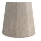 Kessler SOLID MANGO WOOD 18 inch Wide Round Contemporary Side Table in White Wash, Fully Assembled