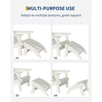 Folding Ottoman, HDPE Outdoor Footrest for Adirondack Chair, All-Weather Resistant for Deck Backyard Patio Outside