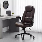 Sedia da ufficio Ora Maison Big & Tall, in pelle con schienale e altezza regolabili e braccioli ribaltabili