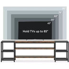Mobile TV Lantine da 78 pollici per televisori fino a 85 pollici, console multimediale e di intrattenimento industriale con ripiani portaoggetti per soggiorno