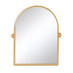 HomeRoots 36 Specchio decorativo con cornice ad arco inclinabile in metallo dorato