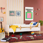 Fun Twin Bed with Safety Guardrails for Kids