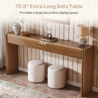 Tavolo Consolle Lantine da 70,9 Pollici con 3 Cassetti, Tavolo da Ingresso in Legno Dietro il Divano per Entrata, Foyer, Corridoio, Soggiorno, Marrone, Facile Montaggio