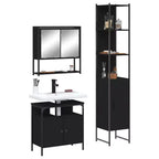 vidaXL Set di Mobili da Bagno con Mensola 3 pz in Legno Ingegnerizzato Moderno Compatto