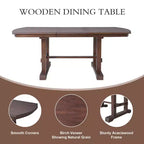 GDF Studio Vaughn, tavolo da pranzo allungabile da 152-198 cm con prolunga rimovibile, grande tavolo allungabile per 4-8 persone