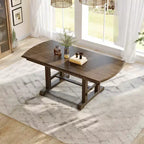 GDF Studio Vaughn, tavolo da pranzo allungabile da 152-198 cm con prolunga rimovibile, grande tavolo allungabile per 4-8 persone