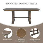 GDF Studio Vaughn, tavolo da pranzo allungabile da 152-198 cm con prolunga rimovibile, grande tavolo allungabile per 4-8 persone