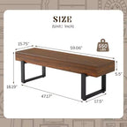 GDF Studio Sullivan Farmhouse 59 Wood Bench, Versatile Modern Shoe Bench