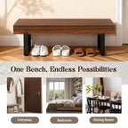 GDF Studio Sullivan Farmhouse 59 Wood Bench, Versatile Modern Shoe Bench
