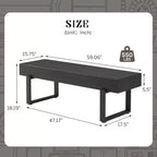 GDF Studio Sullivan Farmhouse 59 Wood Bench, Versatile Modern Shoe Bench
