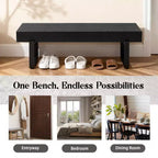 GDF Studio Sullivan Farmhouse 59 Wood Bench, Versatile Modern Shoe Bench