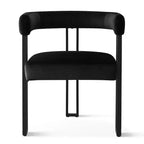 Set tavolo da pranzo allungabile 47-83 per 8 persone, tavolo nero e 8 poltrone in velluto con eleganti gambe in metallo, ideale per riunioni-Panipeachy