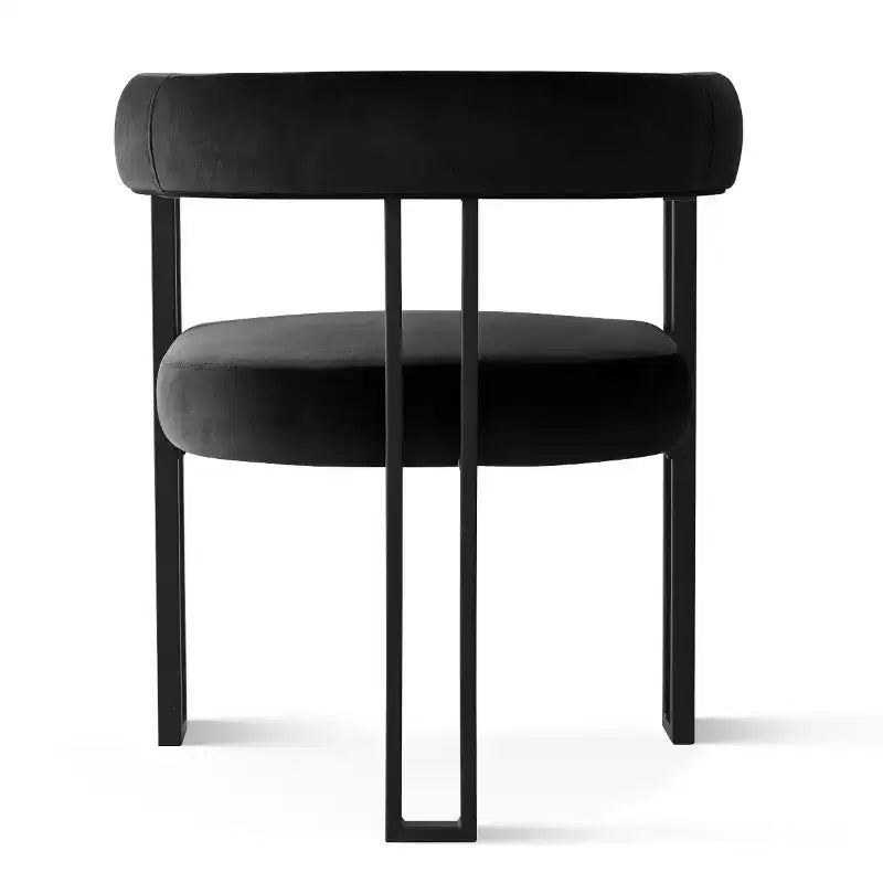 Set tavolo da pranzo allungabile 47-83 per 8 persone, tavolo nero e 8 poltrone in velluto con eleganti gambe in metallo, ideale per riunioni-Panipeachy