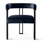 Set tavolo da pranzo allungabile 47-83 per 8 persone, tavolo nero e 8 poltrone in velluto con eleganti gambe in metallo, ideale per riunioni-Panipeachy