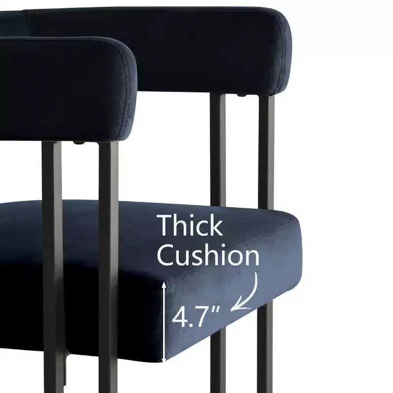Set tavolo da pranzo allungabile 47-83 per 8 persone, tavolo nero e 8 poltrone in velluto con eleganti gambe in metallo, ideale per riunioni-Panipeachy