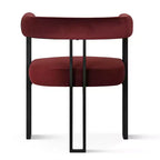 Set tavolo da pranzo allungabile 47-83 per 8 persone, tavolo nero e 8 poltrone in velluto con eleganti gambe in metallo, ideale per riunioni-Panipeachy