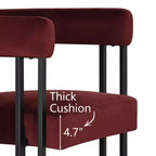 Set tavolo da pranzo allungabile 47-83 per 8 persone, tavolo nero e 8 poltrone in velluto con eleganti gambe in metallo, ideale per riunioni-Panipeachy