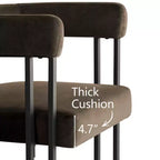 Set tavolo da pranzo allungabile 47-83 per 8 persone, tavolo nero e 8 poltrone in velluto con eleganti gambe in metallo, ideale per riunioni-Panipeachy