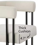 Set tavolo da pranzo allungabile 47-83 per 8 persone, tavolo nero e 8 poltrone in velluto con eleganti gambe in metallo, ideale per riunioni-Panipeachy