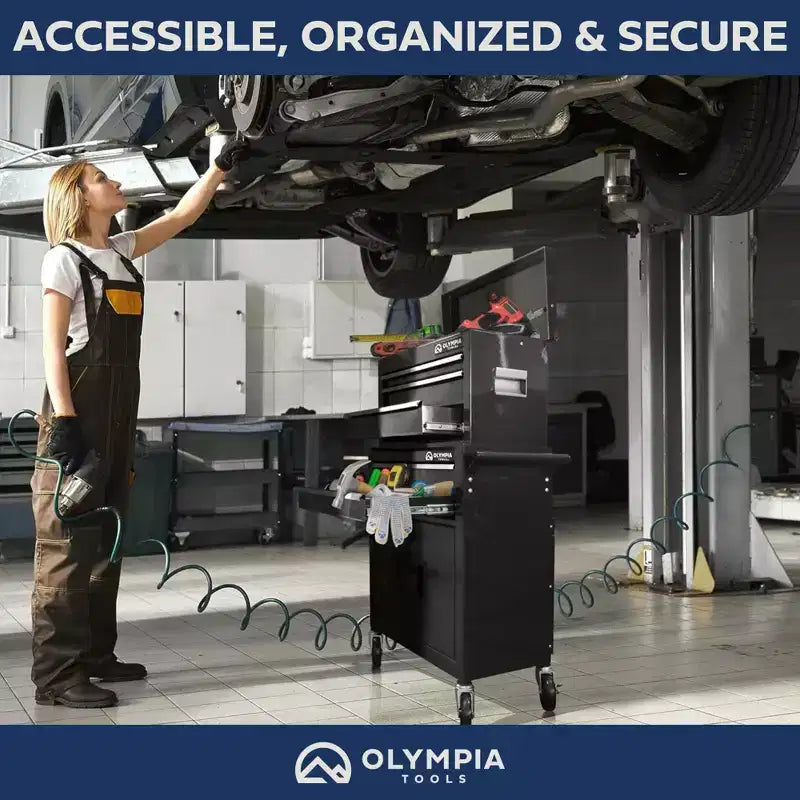 Armadietto portautensili mobile Olympia Tools da 20 pollici con 5 cassetti, con serratura