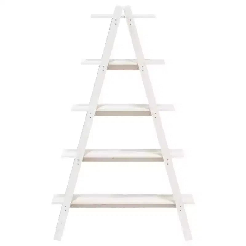 vidaXL 5-Tier Shelf Free Standing A-shape Display Bookcase Solid Wood Pine