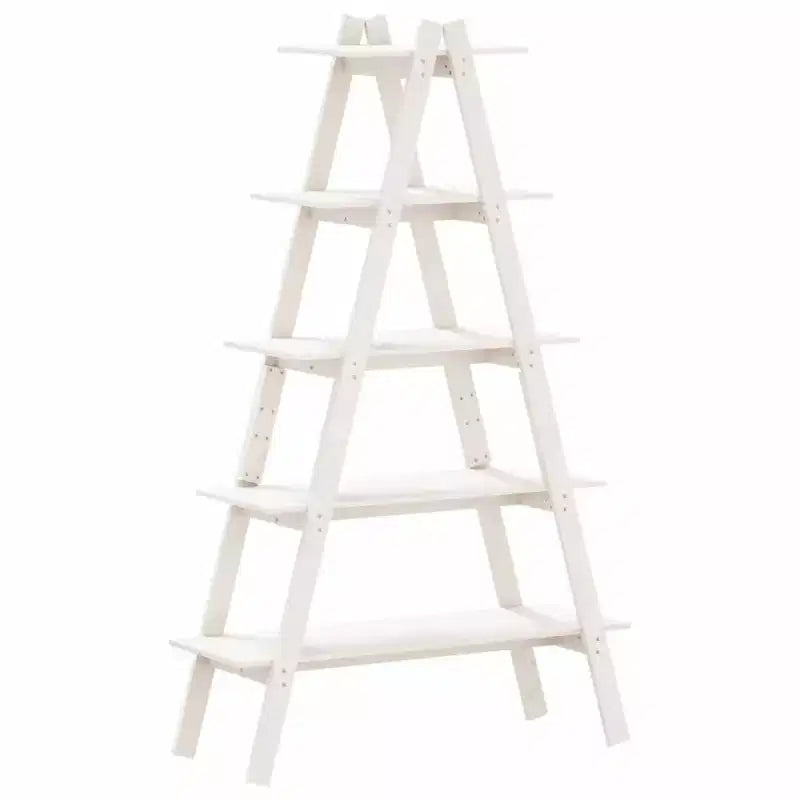 vidaXL 5-Tier Shelf Free Standing A-shape Display Bookcase Solid Wood Pine