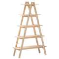 vidaXL 5-Tier Shelf Free Standing A-shape Display Bookcase Solid Wood Pine