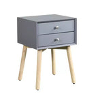 Comodino Moderno a Due Cassetti Elvion GDFStudio