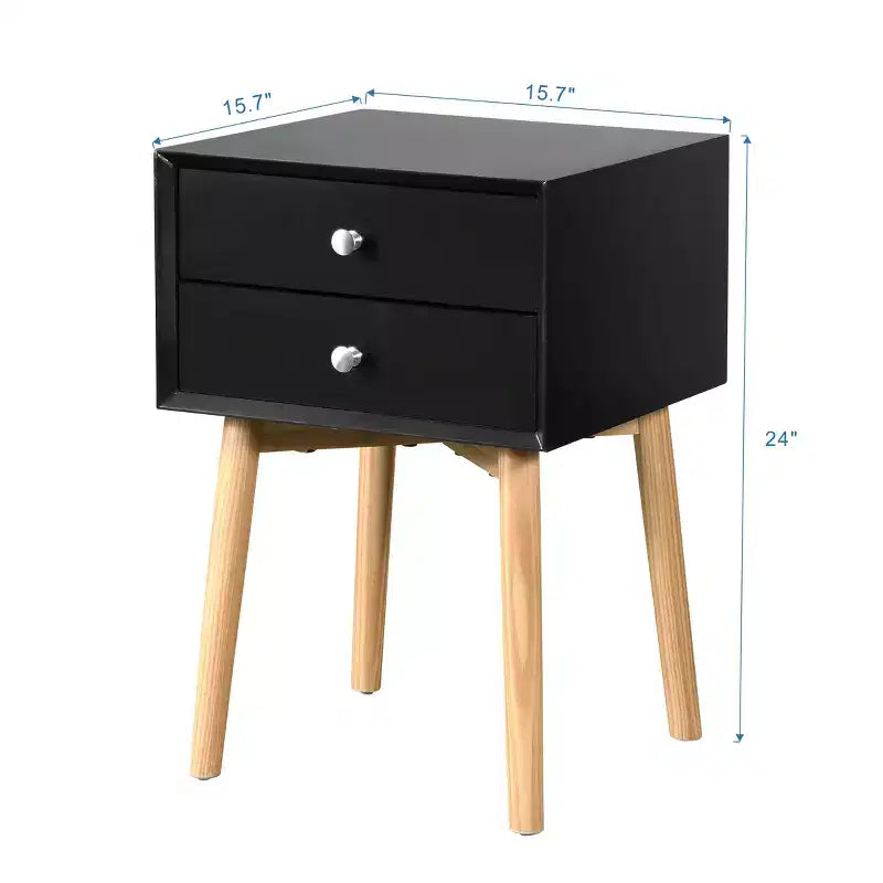 Comodino Moderno a Due Cassetti Elvion GDFStudio