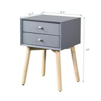 Comodino Moderno a Due Cassetti Elvion GDFStudio