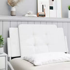 vidaXL Headboard Cushion Hanging Upholstered Pillow Back Bedroom Faux Leather