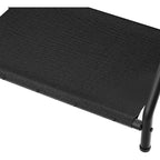 ACOINEL Folding Luggage Rack with Fabric Storage Shelf, 100 LB Capacity Suitcase Stand for Guest Room, Bedroom, Hotel-Space Saving, Black