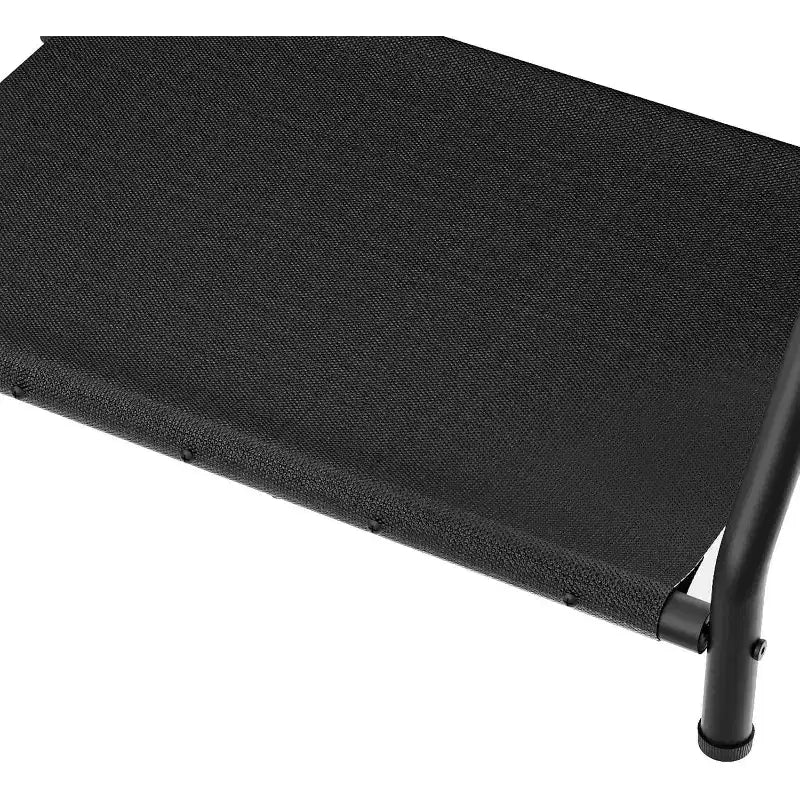 ACOINEL Folding Luggage Rack with Fabric Storage Shelf, 100 LB Capacity Suitcase Stand for Guest Room, Bedroom, Hotel-Space Saving, Black